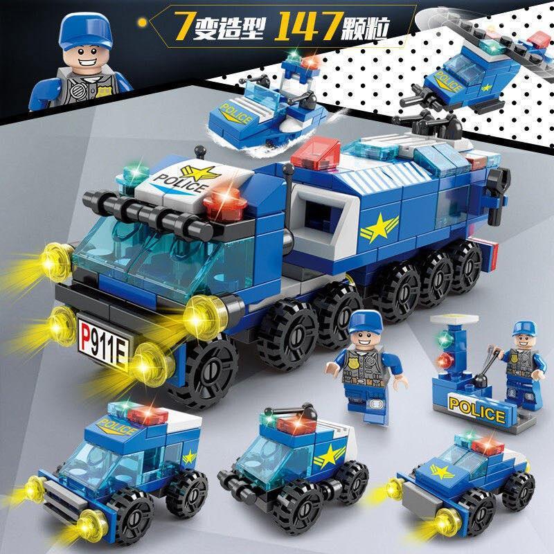 Lele Brothers 8612 Mini Bag Small Particle Building Blocks Fire Police Princess Castle Assembled Gift Toys - Image 3